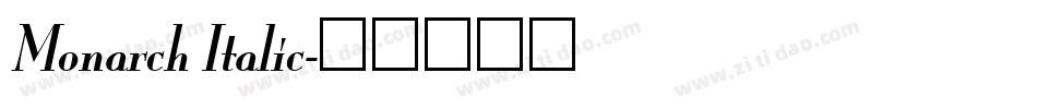 Monarch Italic字体转换